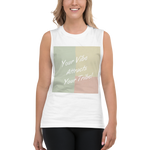 Your Vibe Attracts Your Tribe - Muscle Shirt - White