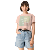 Your Vibe Attracts Your Tribe - Women’s crop top - Pale Pink