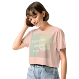 Your Vibe Attracts Your Tribe - Women’s crop top - Pale Pink