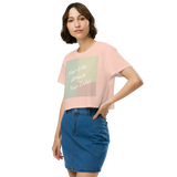 Your Vibe Attracts Your Tribe - Women’s crop top - Pale Pink